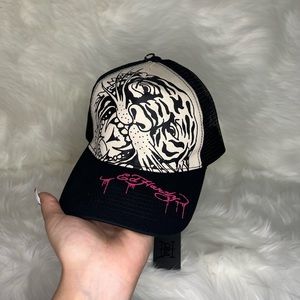 Ed hardy Beige/Pink Trucker Hat